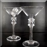 G07. Simon Pearce martini glasses.
